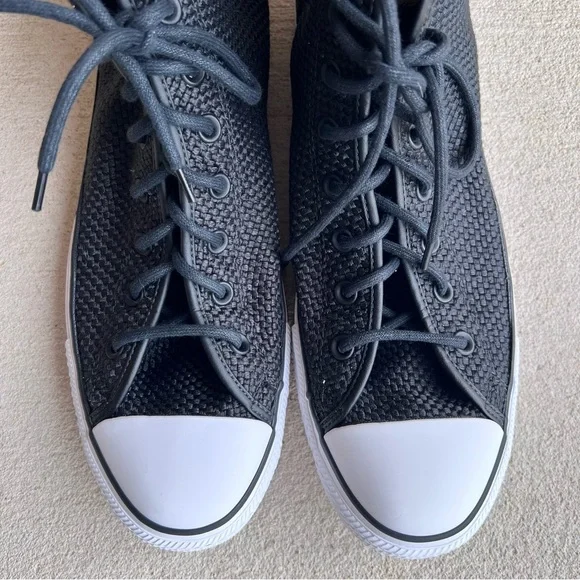 🍒💣 Converse black woven style high tops - Picture 4 of 13